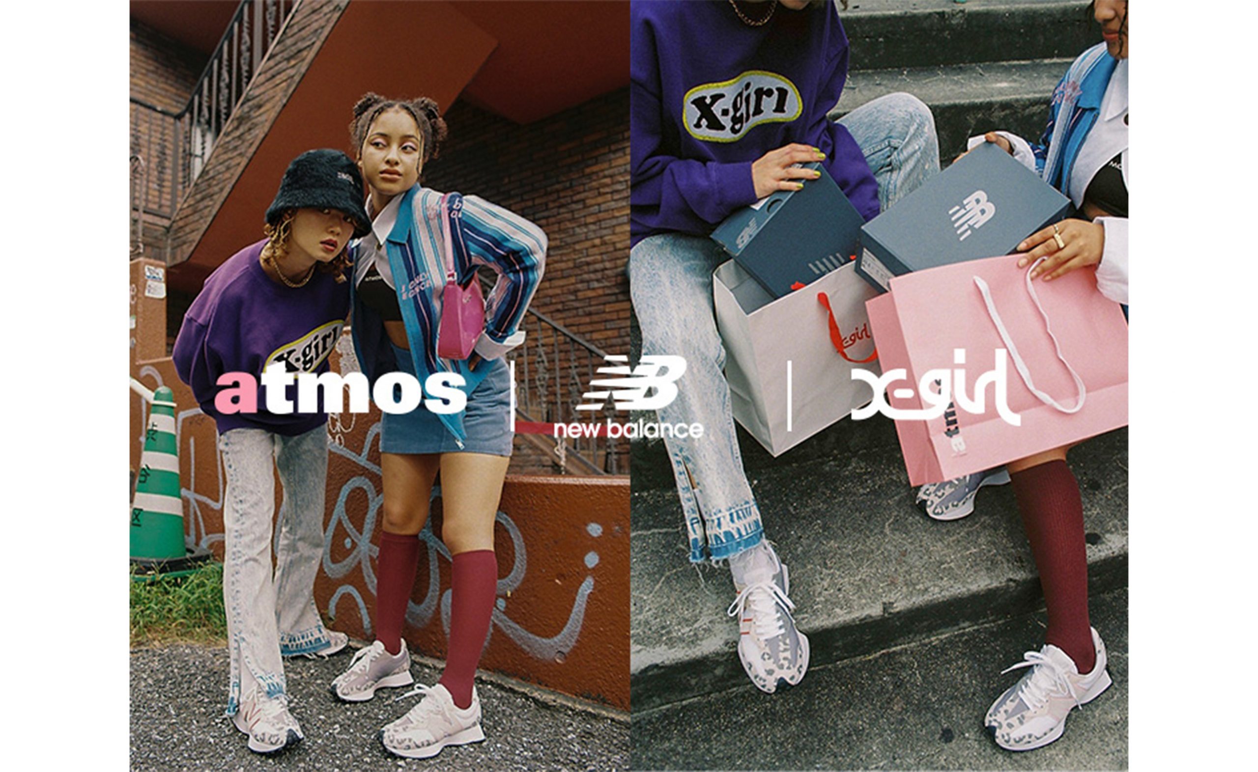 NB公式 - ニュースリリース - New Balance×atmos pink×X-girl トリプル 